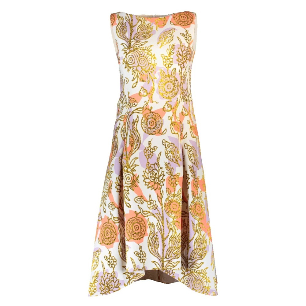 Peter Pilotto Cady Dress 8 white orange purple gold floral - Picture 13 of 13